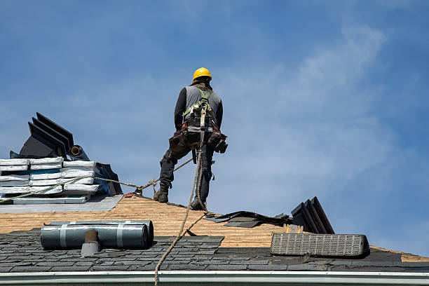 Professional Roof Replacement technician working in Harpster, OH
